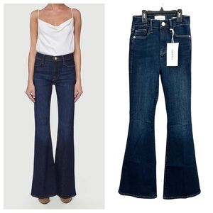 NWT Frame Denim Le Pixie High Rise Flare Jeans Sutherland Wash